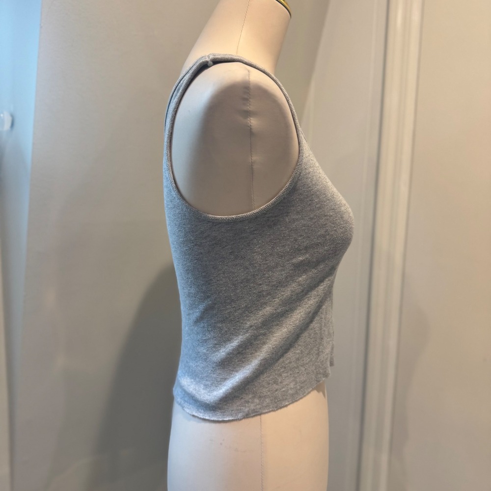 Brandy Melville-John Galt Gray Tank Top Cherub Graphic Cute | Size OS - Picture 4 of 6